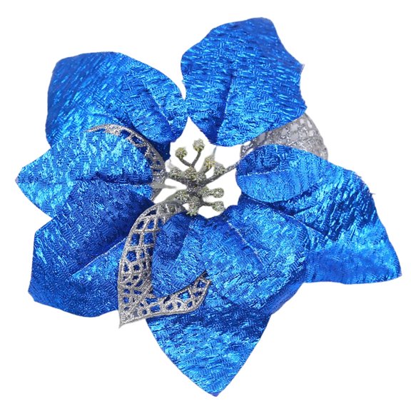 Árbol de Navidad Advancent Flor Artificial Simulación Azul 22 x 22 cm