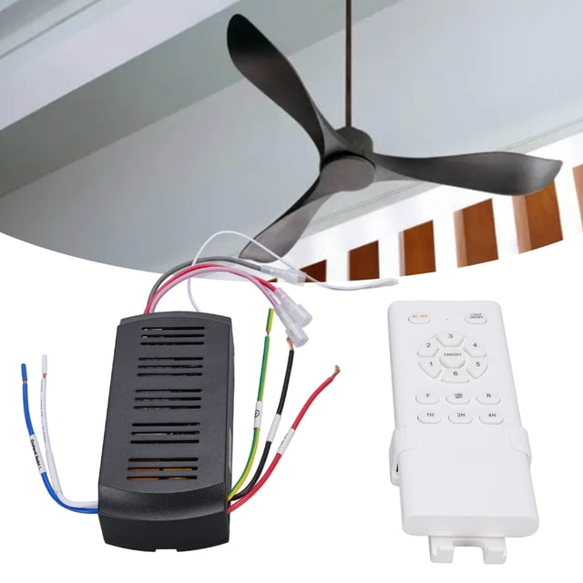 Reemplazo De Control Remoto De Ventilador De Techo, Kit De Control Remoto De Ventilador De Techo Universal Resistente, Liviano, Funciona Con Baterías Para Reparación
