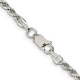thumbnail image 3 of 925 Sterling Silver Rope Chain Styles Necklace 2.75 mm Diamond-cut 20 inch, 3 of 4