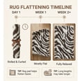 thumbnail image 5 of Well Woven Mazie Animal Print 2x7 (2'' x 7'3'' Runner) Shag Zebra Brown Ivory Area Rug, 5 of 5