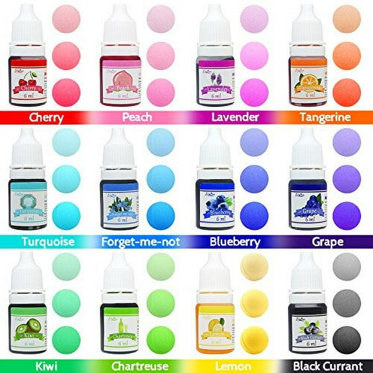 12 Color Bath Bomb Soap Dye - Skin Safe Bath Bomb Colorant for Soap Making Suppl