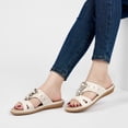 thumbnail image 7 of Ecetana Sandals for Women Flat Shoes Slip On Dressy Summer Comfortable Flower Slides Sandals, 7 of 7