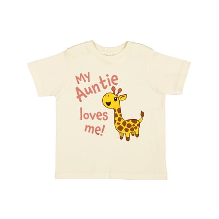 

Inktastic My Auntie Loves me- cute giraffe Gift Toddler Boy or Toddler Girl T-Shirt