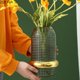 thumbnail image 4 of Jarrón de cristal creativo con cintura dorada, arreglo floral de lirio y rosa, adornos for manualidades for el salón, floreros, decoración del hogar, 4 of 6