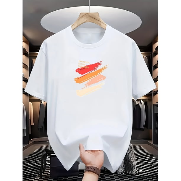 Men's 100% Cotton Casual T-Shirt with "Fantastic Active Sunshine" Design – Sporty Crew Neck, Short Sleeve, Summer Fashion Tee for Daily & Weekend Wear, Casual Daily Wear Eyecatching Design