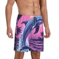 thumbnail image 2 of Disketp Hawaiian Beach Dolphin for Men's Soft Sleep Pajama Shorts Lightweight Lounge Pant Sleep Pj with Elastic Waistband and Pockets-4X-Large, 2 of 6