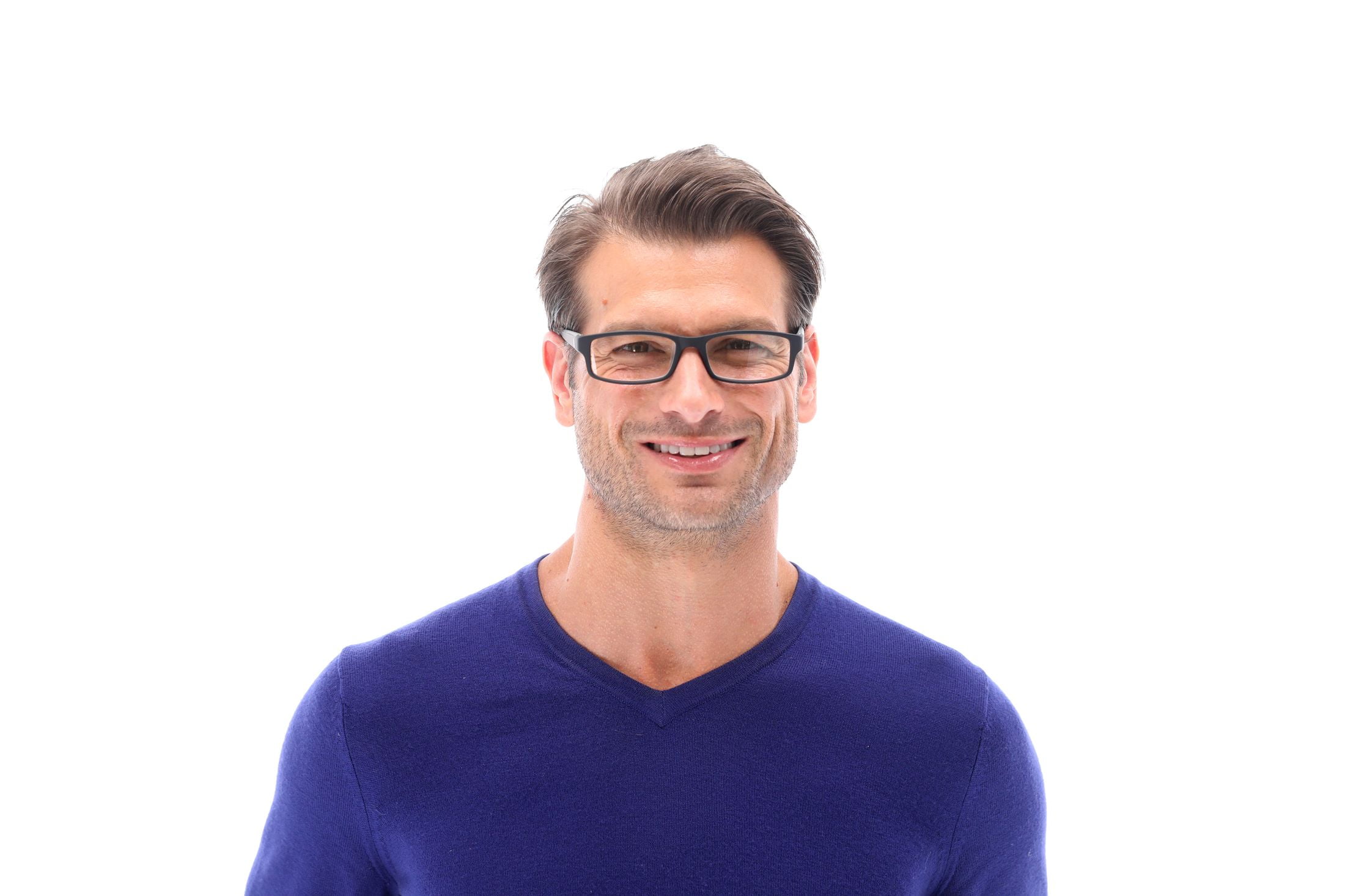 SAV Sportex Reading Glasses, Modern Rectangular Sport Frame, AR4160, +1.25, Gray