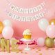 thumbnail image 4 of Pancarta De Feliz Cumpleaños De Ratón, Decoraciones De Cumpleaños De Ratón, Pancarta Rosa Y Dorada, Lazo Para Niña, Primera Decoración Rosa (Banner), 4 of 5