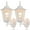 White, variant on C Cattleya 1-Light Incandescent Outdoor Wall Sconce in Die-Cast Aluminum-White(2-Pack )