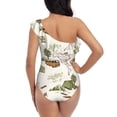 thumbnail image 5 of Goofa Road Trip Pattern Women's One Piece Swimsuits Tummy Control Bathing Suits Asymmetric One Shoulder Swimwear-XX-Large, 5 of 6