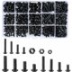 thumbnail image 1 of Kit surtido de 500 tornillos con cabeza hexagonal M3/M4/M5, tornillos de botón con tuerca de cabeza hexagonal, color negro, 1 of 5