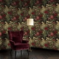 thumbnail image 2 of Peel and Stick Wallpaper Leopard Moving Towering Flora Radiant Flowers Glow Wall Mural 17.7in x 9.8ft Self Adhesive Removable Wall Paper Renter Friendly Wallpaper for Nursery Bedroom Cabinets, 2 of 8