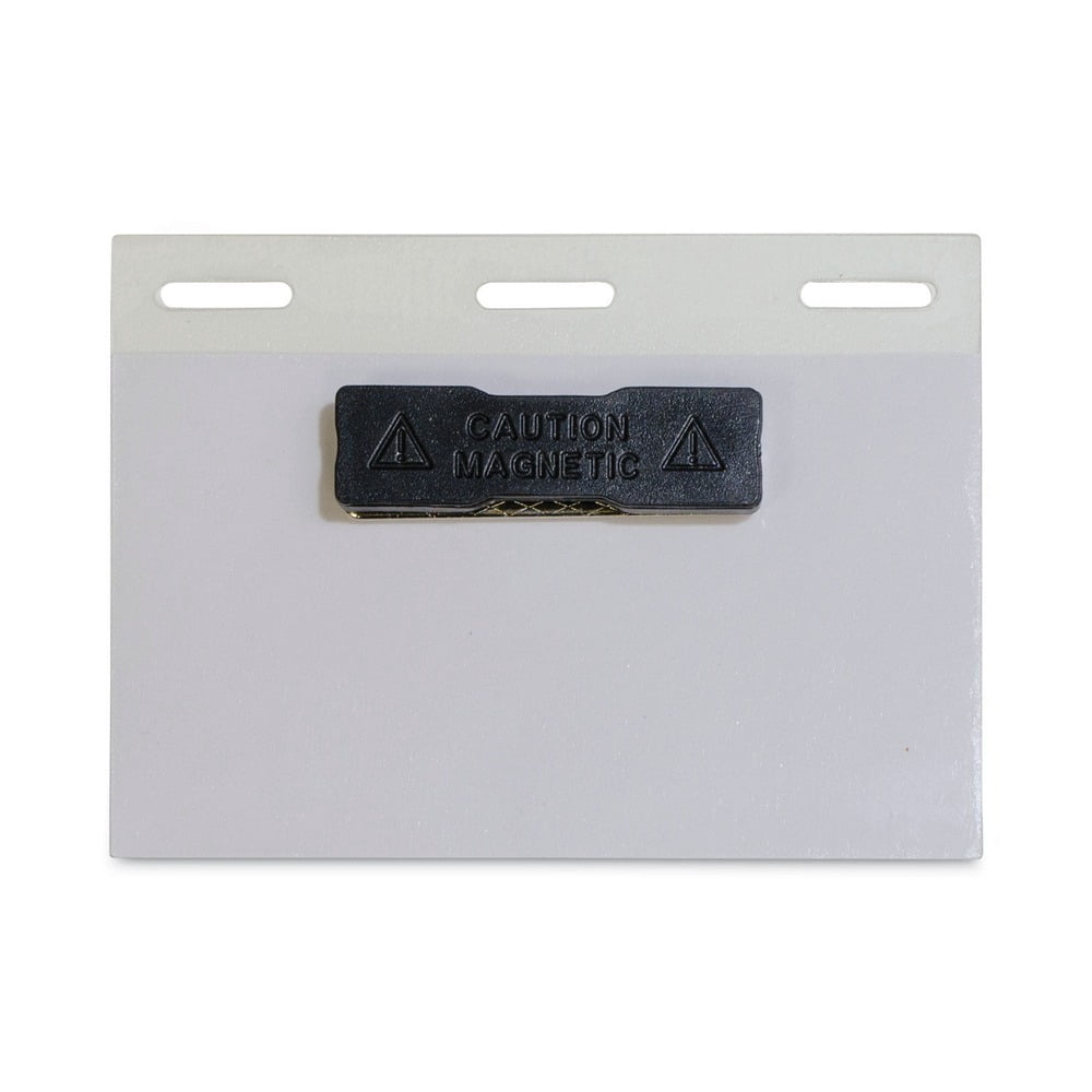 Magnetic 3 in. x 4 in. Self-Laminating Name Badge Holder Kit - Clear (20-Piece/Box)