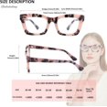 thumbnail image 3 of GFDYREE 3 pack Oprah style Spring hinge Readers Blue Light Blocking Computer Square Reading Glasses for Women Men, 3 of 6