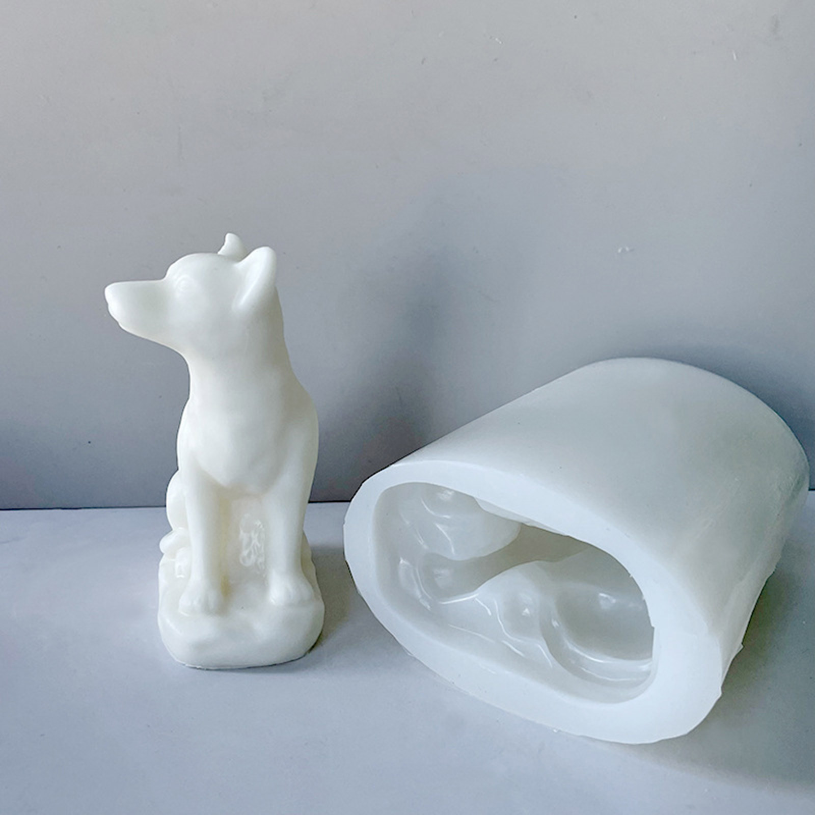 3D Small Dog Silicone Candle Mold Wax Melt Polymer Making Handmade Projects Mold Supplies