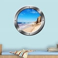 thumbnail image 2 of VWAQ Sandy Beach Wall Decal 3D Ocean Porthole Peel And Stick Mural VWAQ-SP32 (24" Diameter), 2 of 3
