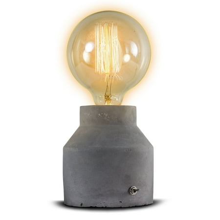 Crystal Cement - Crystal Art Gallery American Art Decor Medium Stylish Modern Grey Concrete Cement 11-inch Accent Table Lamp