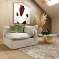 thumbnail image 2 of Divani Casa Garman Polyester Fabric Upholstered Corner Chair in Light Gray, 2 of 2
