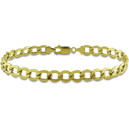 Men's 10kt Yellow Gold Curb Link Bracelet, 9