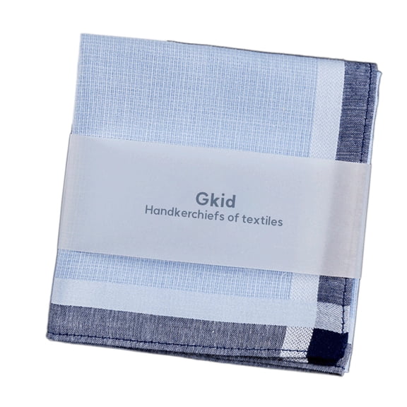 Gkid Handkerchiefs of textiles, Men's Handkerchiefs,100% Soft Cotton,White Classic Hankie Pack of 3