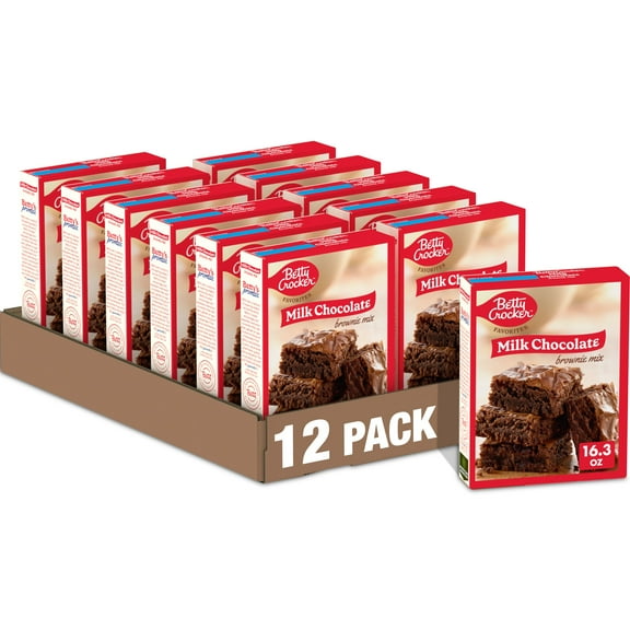 (12 pack) Betty Crocker Favorites Milk Chocolate Brownie Mix, 16.3 oz