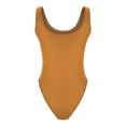 thumbnail image 3 of FRSASU One-Piece Women Round-Neck Sleeveless Solid Shapewear Bodysuit Jumpsuits Khaki XL(XL), 3 of 6