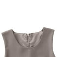 thumbnail image 3 of Eltusu Girls School Uniform Sets, Lapel Collar Short Sleeve pleated Shirt Dress and Tie Sets Gray Size 3-4 T, 3 of 4