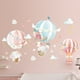 thumbnail image 5 of Hot air balloon wall stickers cartoon animal wall stickers fox elephant butterfly wall decorations DIY children's murals, 5 of 5