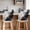 Black, variant on Marble Red Chair Back Cover for Dining Room Set of 4,Modern Abstract Gold White Brick Stone Motif Removable Kitchen Chair Slipcovers,Washable Seat Protector for Restaurant Party Banquet Wedding