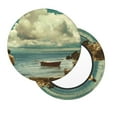 thumbnail image 2 of Disketp Serene Coastal Blue Sky Funda Redonda para Taburete, Funda de Cojín para Silla de Bar Suave y Elástica-13 inch, 2 of 7