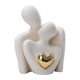 thumbnail image 2 of Estatua de pareja de enamorados abrazándose Figura de pareja de enamorados Estatuas de pareja de cerámica Blanco, 2 of 8
