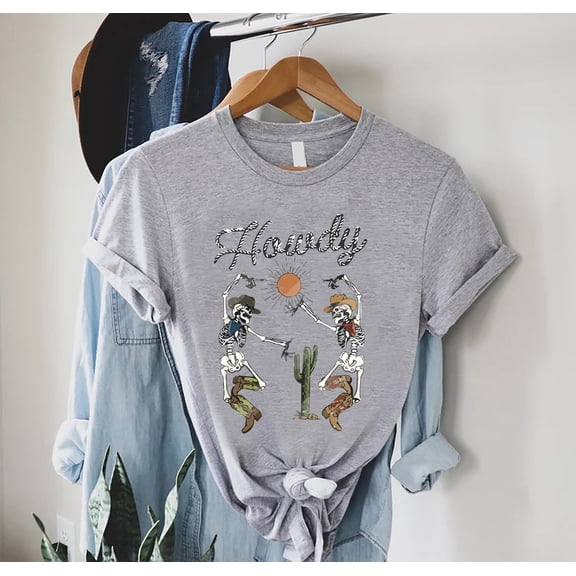 Hot Trending Howdy Wrangler Shirt, Dancing Skeleton Wrangler Shirt, Rodeo Shirt, Western Cowgirl Shirt, Funny Western Tee, Womens Howdy Shirt, Country Girl Shirt Design Preview Only