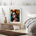 thumbnail image 6 of Diamond Art Kit for Adults, Day Of The Dead Face Art Flowers Diamond Painting for Adults Beginners, 5D DIY Diamond Art Painting Kits, Colorful Diamond Painting Craft for Home Decor 12x16, 6 of 7