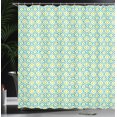thumbnail image 3 of Ambesonne Ikat Shower Curtain, Vibrant Ogee Motif, 69"Wx84"L, Mint Green Yellow Green, 3 of 4
