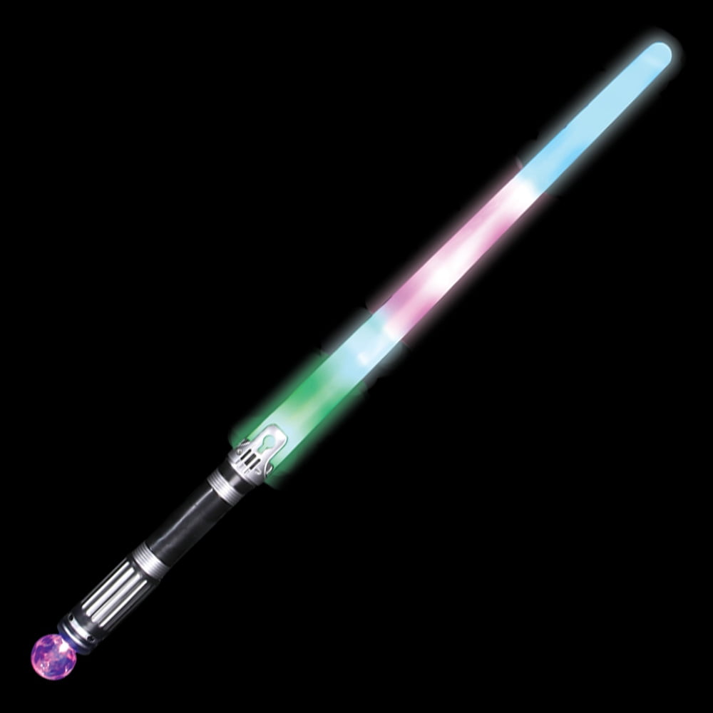 Rinco LightUp Rainbow Saber with Crystal Hilt 25" LED Sword