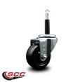 thumbnail image 2 of 3 Inch Soft Rubber Wheel Swivel 3/4 Inch Expanding Stem Caster SCC, 2 of 2