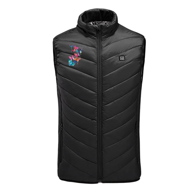 Penkiiy Heated Vest,Heating Vest Rechargeable,Warming Heated Jacket with 3 Heating Levels Unisex Battery Not Included XL Black