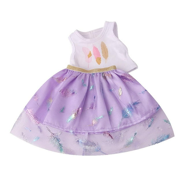 Camiseta de Trajes de de 18 Pulgadas + Informal de Rock Accs Regalos para Niñas , Púrpura