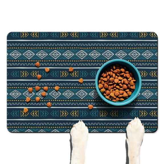 Boho Style Dish Drying Mat Non-Slip Absorbent Quick Dry Waterproof Washable for Kitchen Counter or Sink Area