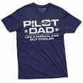 thumbnail image 4 of Men's Pilot Dad T-shirt Cool pilot dad father's day father daddy gift tee shirt Birthday gift ideas (X-Large Black), 4 of 7