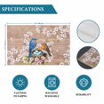 thumbnail image 6 of Birds Floral Placemats Set of 12, Farmhouse Pink Flower Leaf Wood Grain Brown Placemats for Dining Table, Place Mats for Kitchen Tabletop, Waterproof Wipeable Dining Table Mats Set, 6 of 9