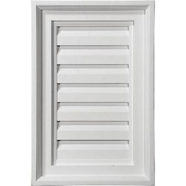 Eken A Millwork GVVE12X18F 12 in. W x 18 in. Architectural Vertical Gable Vent Louver, Function Al