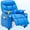 Blue-PU, variant on Children's Adjustable Recliner Chair with Cup Holders, Footrest & Storage Pockets — Premium Comfort for Boys and Girls