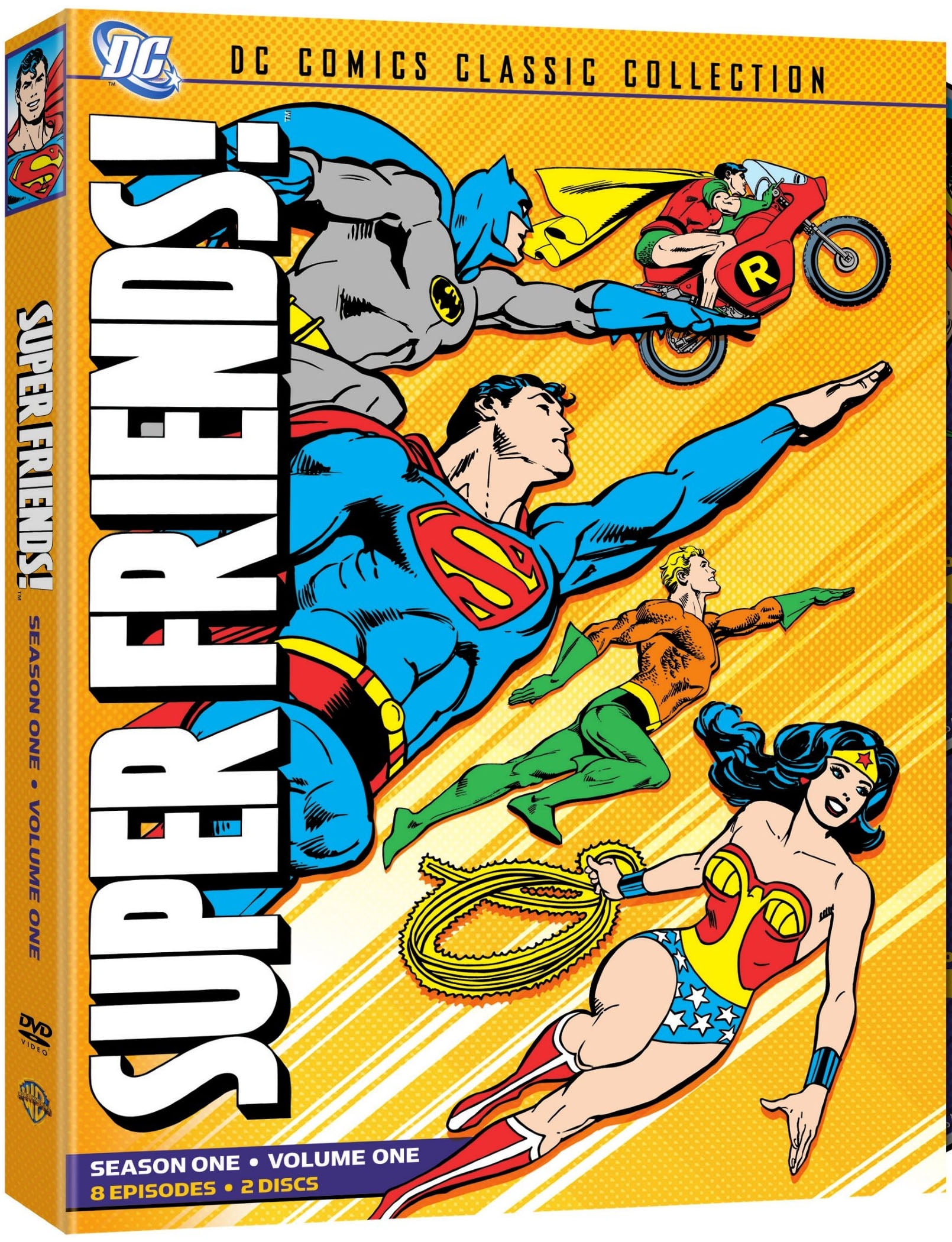 Super Friends Heroes Set: Superman, Batman Animated TV Box