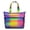 Colorful Tie Dye Pattern, variant on Colorful Tie Dye Pattern Large Weekend Travel Bag, Canvas Overnight Shoulder Bag with Zipper & Pockets, Heavy Duty Canvas for Travel Work School,22” X 12" X 18"