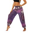 thumbnail image 3 of Defitshape Women's Boho Harem Pants Smocked Waist Yoga Hippie Palazzo Summer Beach Pants Pattern5 One Size, 3 of 5