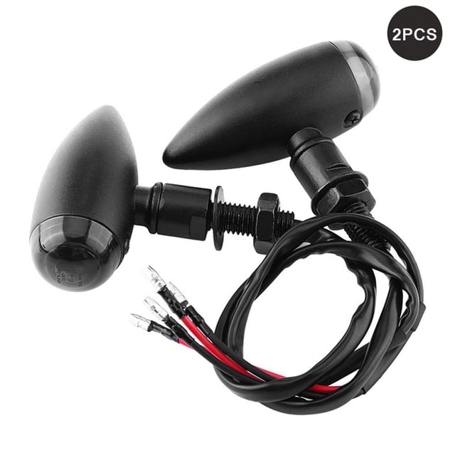 De Aluminio Negro Para Motocicleta, Luz De Señal De Giro, Indicadores De Espejo Retrovisor, Luces Intermitentes Para Conducción De Motores Eigraketly VI006213-00