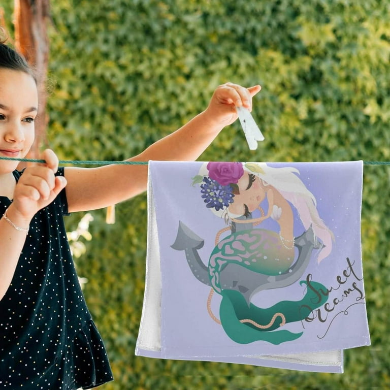 Cute Dreaming Mermaid Hand Towels Anchor Floral Flowers Kitchen Towel Ultra Soft and Absorbent Decorative Fingertip Face Towel for Bathroom Hotel 2 PCS 28.3 x 14.4 Walmart