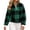 Green, variant on Womens Fleece Warm Pullover Top Quarter Zip Stand Collar Plaid Fuzzy Thermal Wear Loose Fit