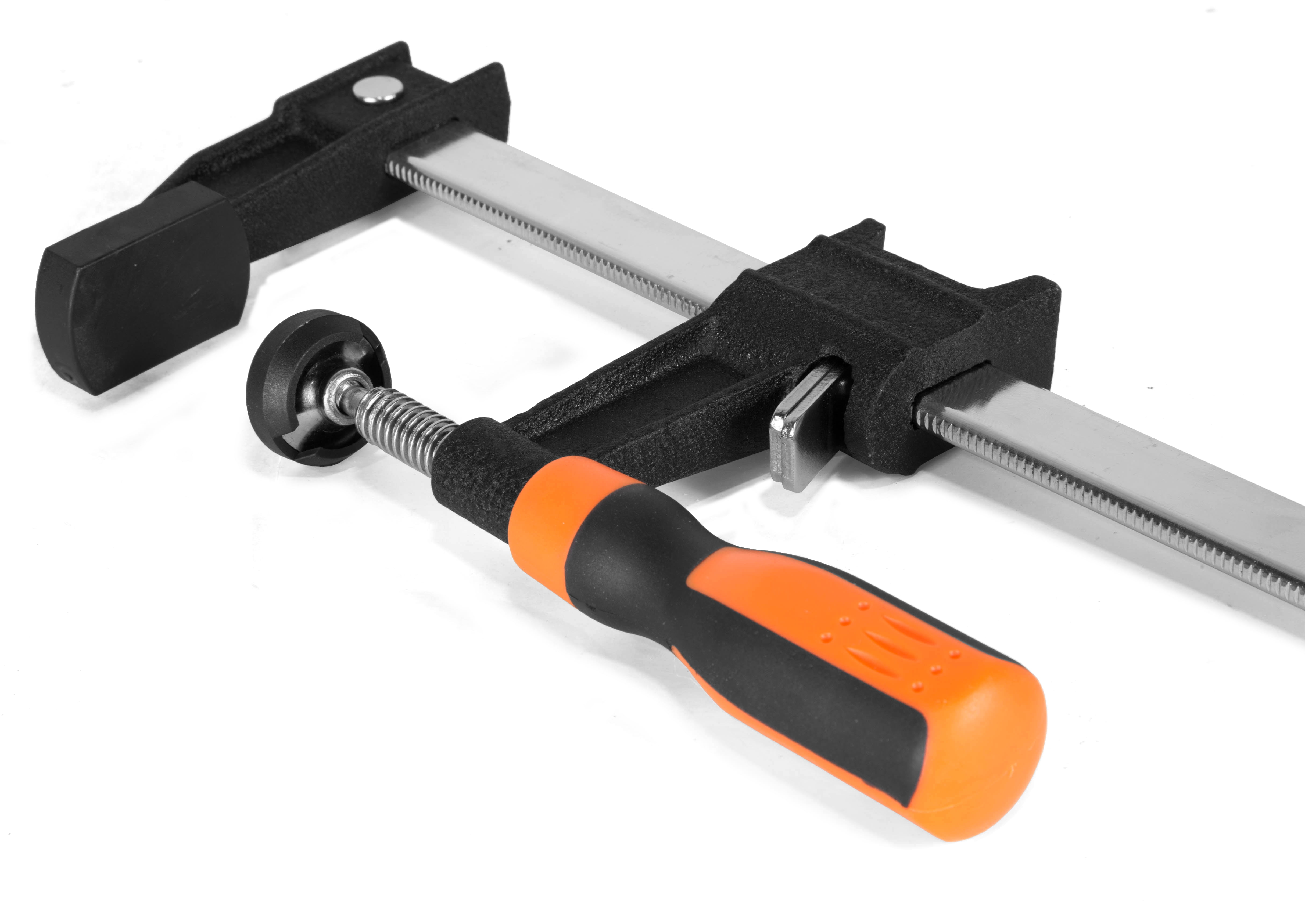 WEN Quick-Adjust 12-Inch Steel Bar Clamps with 2.5-Inch Throat and Micro-Adjustment Handle, Two Pack